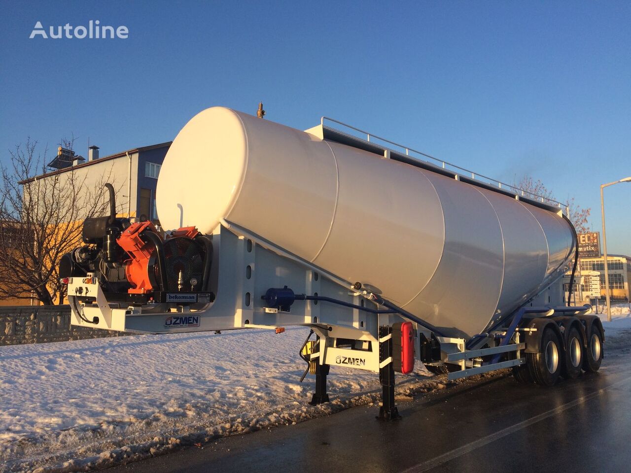 nova Özmen Damper 45-48 m3 CEMENT BULK SEMI TRAILER - DIESEL ENGINE cisterna za prijevoz cementa