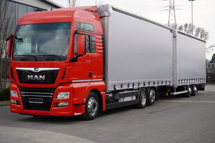 MAN TGX 26.510 BDF E6 6×2 Low deck set / Konar trailer / 120 m3 set  kamion sa kliznom ceradom + prikolica sa kliznom ceradom