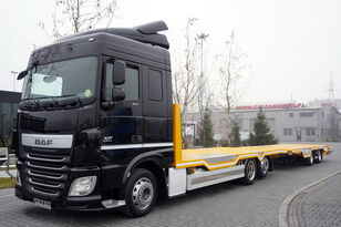 DAF XF460 FAR + Wecon PC trailer – NEW car transporter body on both  šlep auto + prikolica