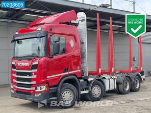 Scania R650 8X4 Retarder V8 Holztransport Navi LED Euro 6 kamion za prijevoz drva