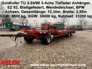 Goldhofer TU 3-24/80 Tieflader Anhänger Wendedeichsel Blatt BPW TOP prikolica s niskom platformom