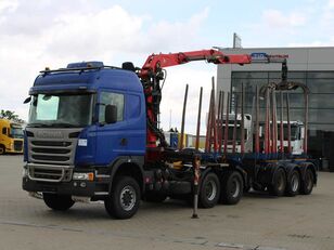 Scania G490  tegljač + poluprikolica za prijevoz drva
